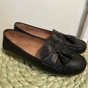 Josef Seibel Elina Black Driving Moccasin Tassel Comfort Flat Loafers